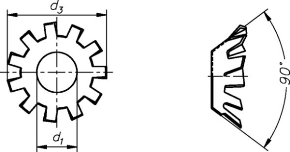 Zahnscheibe Form V 1664/001/01 6,4 Zahnscheibe Form V 1664/001/01 6,4