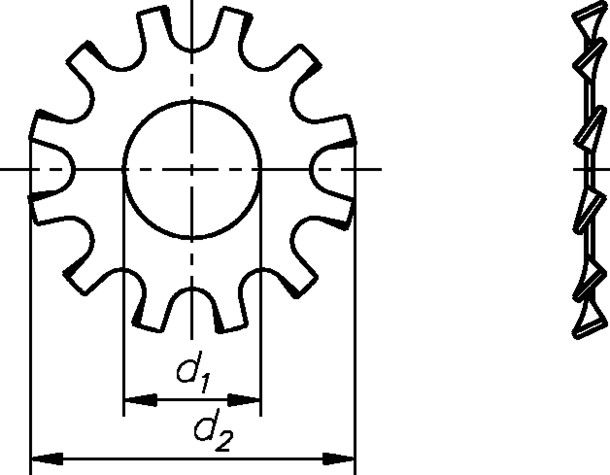 Zahnscheibe Form A 1663/000/01 10,5