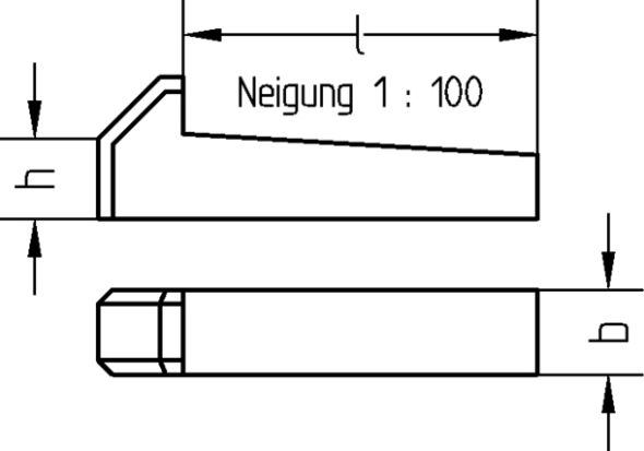 Nasenkeil, Höhe 8mm 1674/000/99 10x90