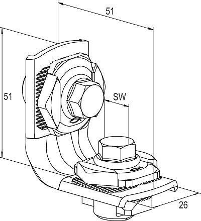 Montagewinkel MW Clix 90°