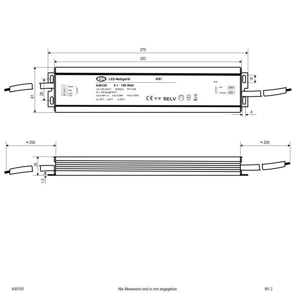 LED-Netzgerät 48V/DC K48100