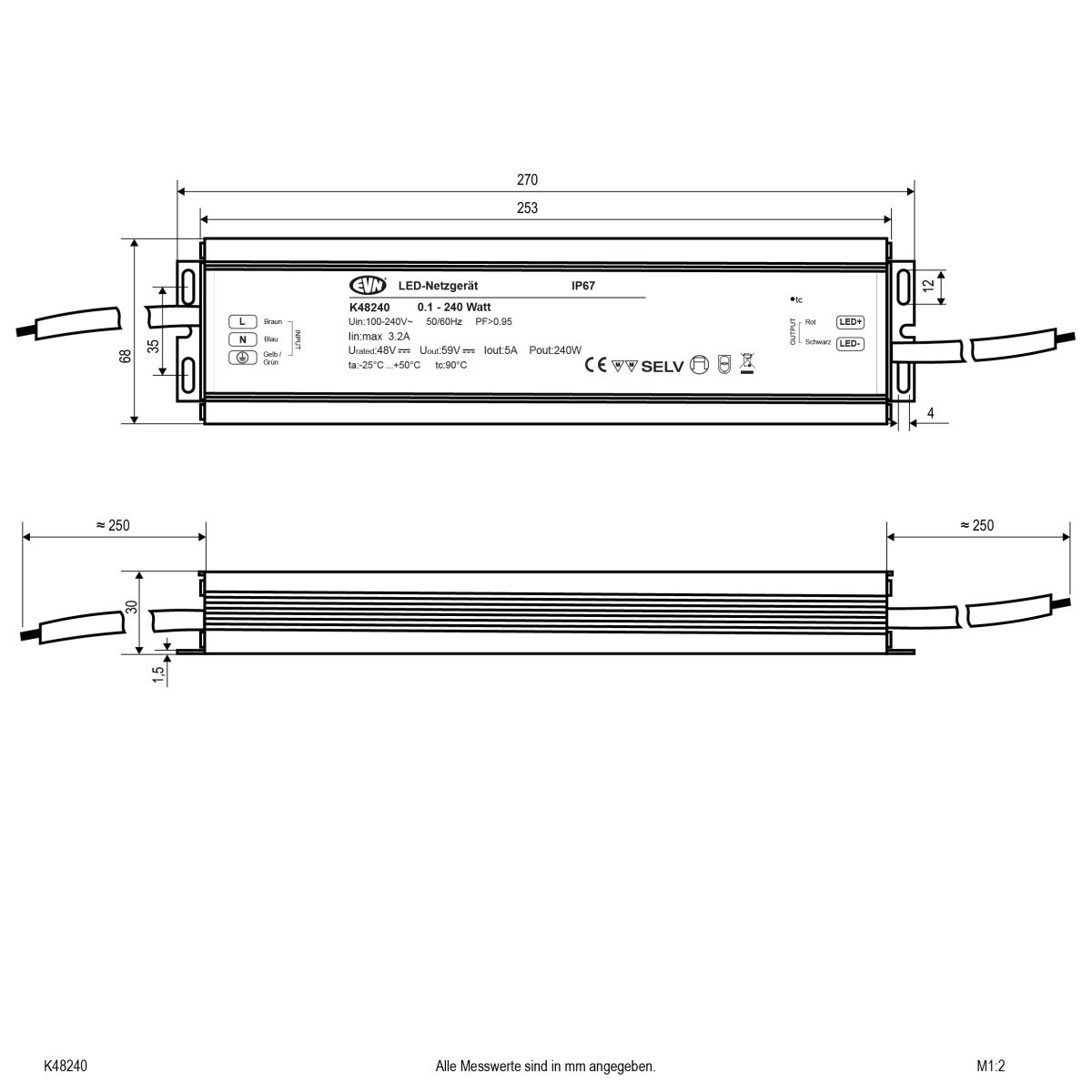 LED-Netzgerät 48V/DC K48240