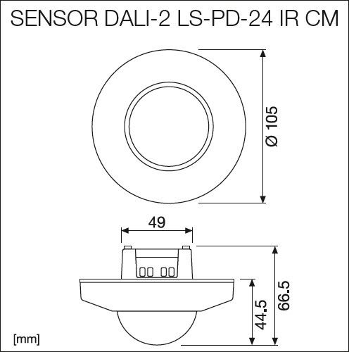 Präsenzu.Tageslichtsensor SENS.DALI2LSPD24IRCM
