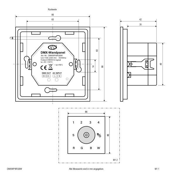 DMX Wand-Control-Panel DMXWP4RGBW DMX Wand-Control-Panel DMXWP4RGBW