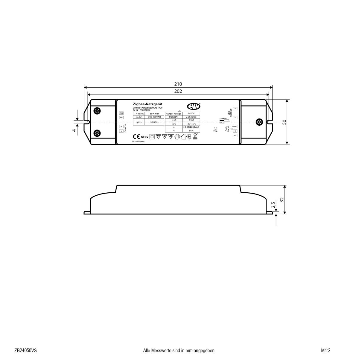 Zigbee-Dimmer-Empfänger ZB24050VS