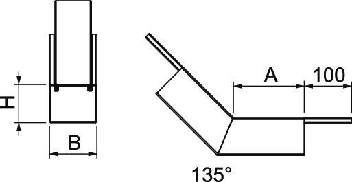 Bogen 45, steigend PLM BR 0810 FS
