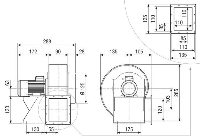 Radialgebläse GRK 12/4 D