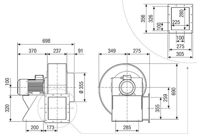 Radialgebläse GRK 35/4 D