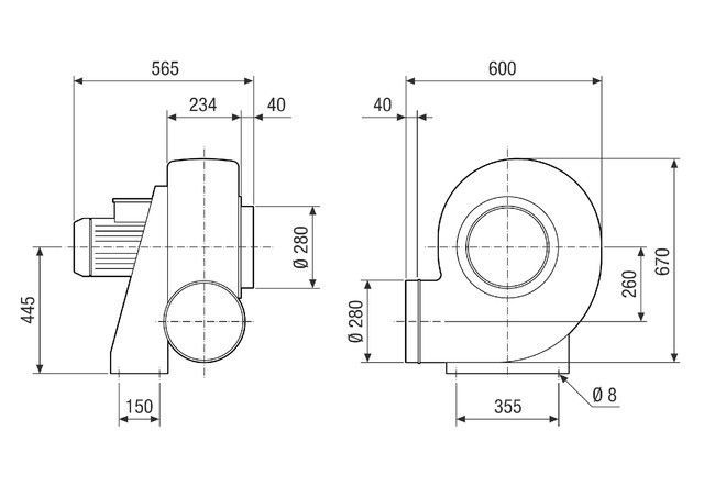 Radialgebläse GRK R 35/6 D