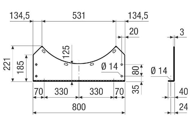 Befestigungsfuß FUI 80