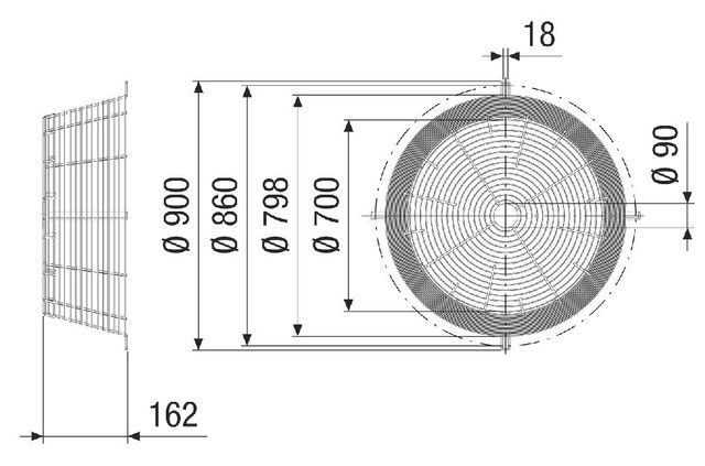 Berührungsschutzgitter SGCI 80