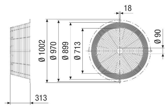 Berührungsschutzgitter SGCI 90