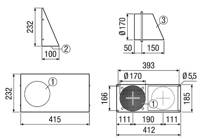 Kombi-Wandstutzen KWH 16 R