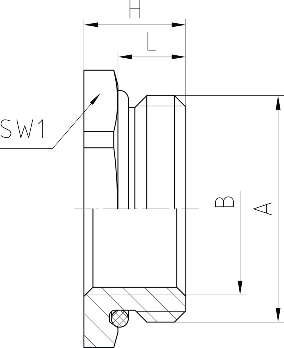 Sechskantreduktion M25M20/6/OM