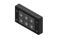 Kabeleinführungsleiste KEL-ER 10/6 sw V2A