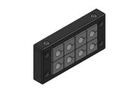 Kabeleinführungsleiste KEL-ER 16/8 sw V2A
