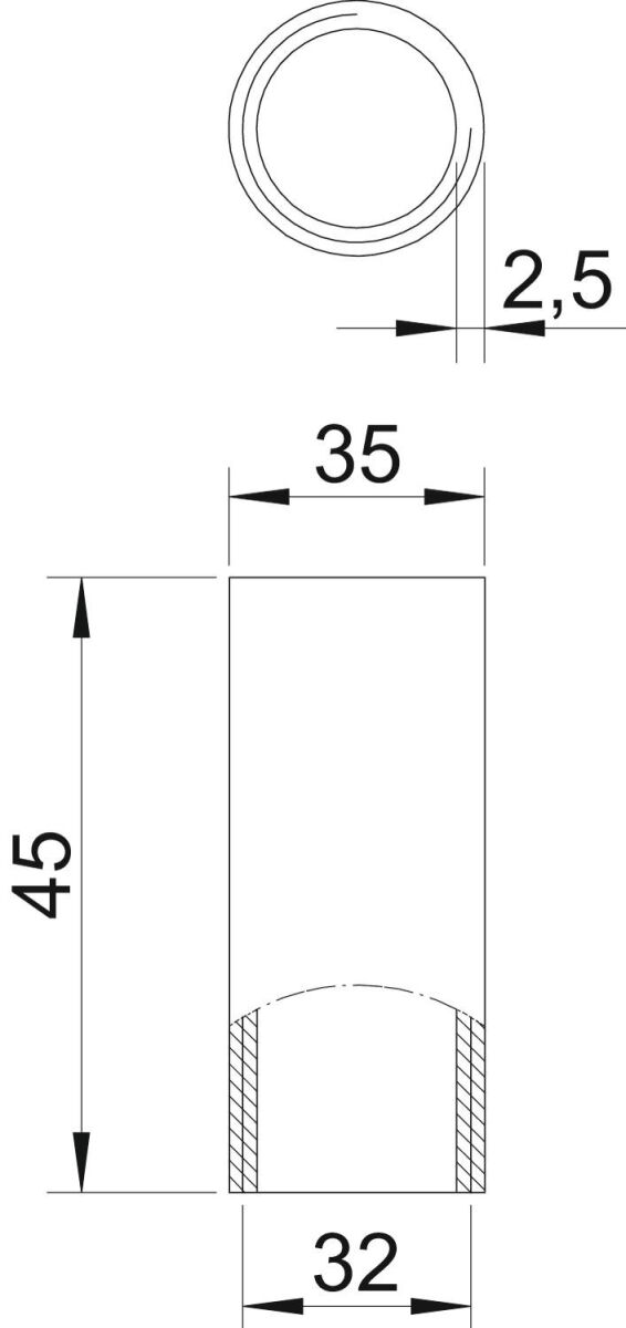 Aluminiumverbindungsmuffe SVM32W ALU