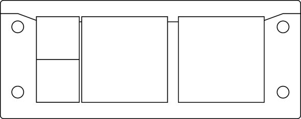 Kabeleinführungsleiste KEL-U 24/4 schwarz