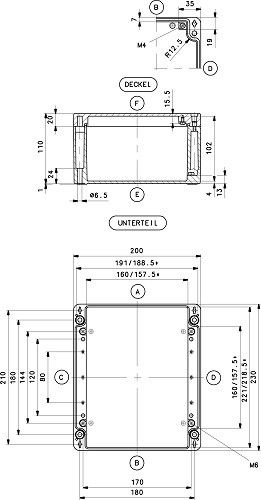 Aluminium Gehäuse GEH CA-350 UNL. Aluminium Gehäuse GEH CA-350 UNL.
