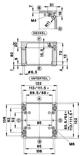 Aluminium Gehäuse GEHCA-210UNLVKS-SET Aluminium Gehäuse GEHCA-210UNLVKS-SET