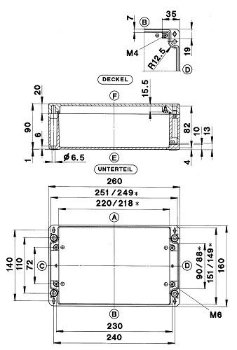 Aluminium Gehäuse GEHCA-300UNLVKS-SET Aluminium Gehäuse GEHCA-300UNLVKS-SET