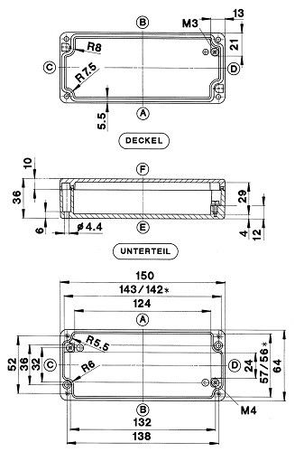 Aluminium Gehäuse GEHCA-100UNLVKS-SET Aluminium Gehäuse GEHCA-100UNLVKS-SET