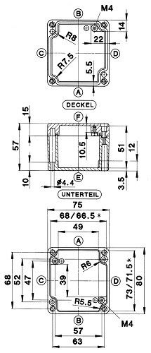 Aluminium Gehäuse GEHCA-140UNLVKS-SET Aluminium Gehäuse GEHCA-140UNLVKS-SET