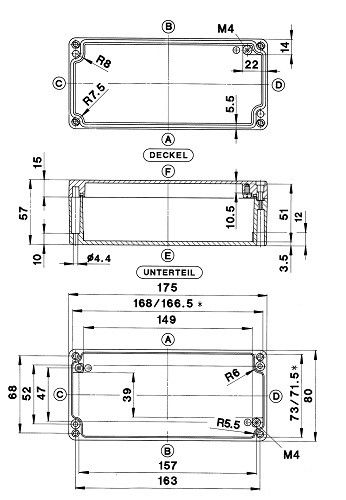 Aluminium Gehäuse GEHCA-180UNLVKS-SET Aluminium Gehäuse GEHCA-180UNLVKS-SET