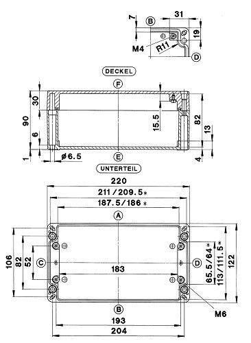Aluminium Gehäuse GEHCA-235UNLVKS-SET Aluminium Gehäuse GEHCA-235UNLVKS-SET