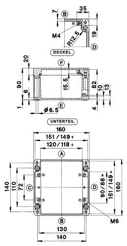 Aluminium Gehäuse GEHCA-280UNLVKS-SET Aluminium Gehäuse GEHCA-280UNLVKS-SET
