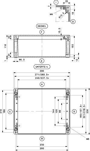 Aluminium Gehäuse GEHCA-370UNLVKS-SET Aluminium Gehäuse GEHCA-370UNLVKS-SET