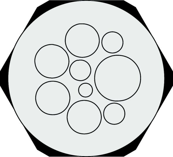 Kabeldurchführungsplatte KEL-DPZ 63/9 gr