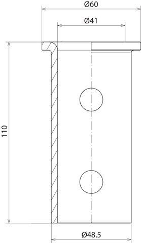 Adapter D50/40mm AD 50 40 L110 STTZN
