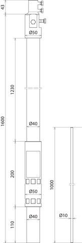 Stützrohr f. HVI lightplus SR D40 1600 #105673