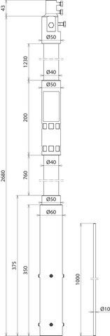 Stützrohr f. HVI lightplus SR D40 2680 #105688
