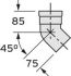 Bogen 45 Grad 303259 (VE2)