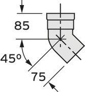 Bogen 45 Grad 303259 (VE2)