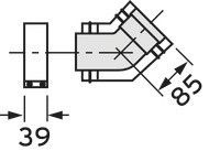 Bogen 45 Grad 80/125mm 0020042757 (VE2)