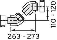Bogen 45 Grad 303809 (VE2)