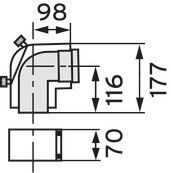 Revisions-T-Stück 87 Grad 303217