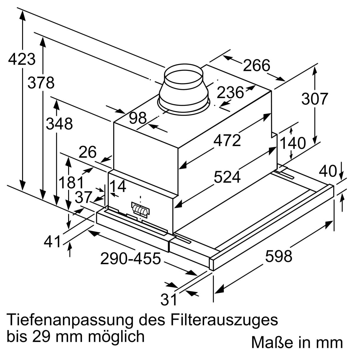 Flachschirmhaube LI69SA684