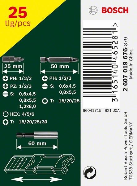 Schrauberbit-Set 2607019676