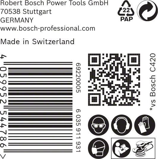 C470 Schleifpapier 2608901140