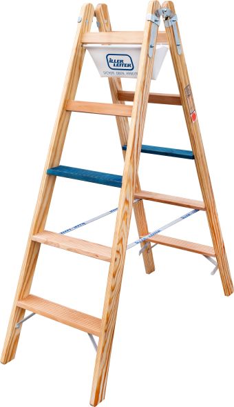 Holz Stufen Stehleiter 2108-7 Holz Stufen Stehleiter 2108-7
