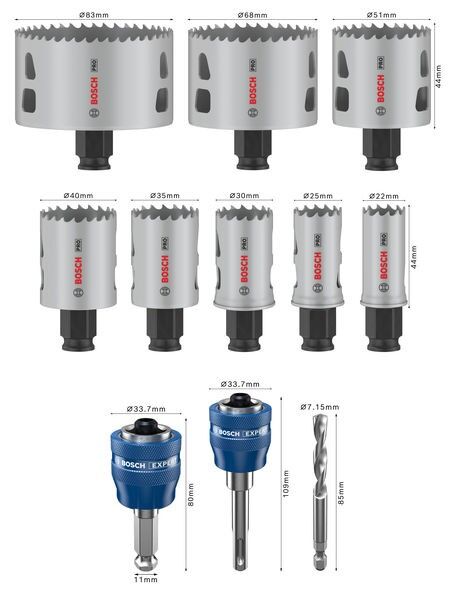 Pro Lochsägen Set 2608594432VE(11)