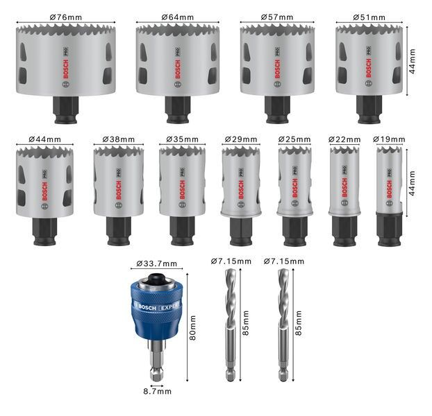 Pro Lochsägen Set 2608594434VE(14)