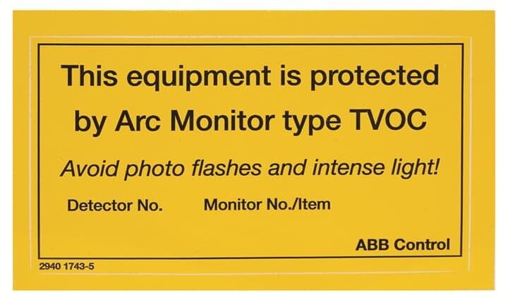 Hinweisschild Englisch TVOC-LABEL