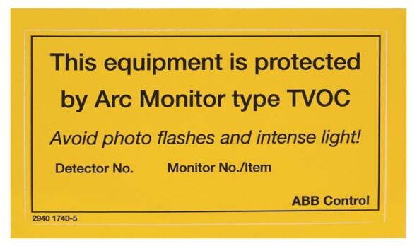 Hinweisschild Englisch TVOC-LABEL Hinweisschild Englisch TVOC-LABEL