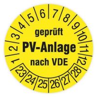 Prüfplakette PV-Anlage 182701