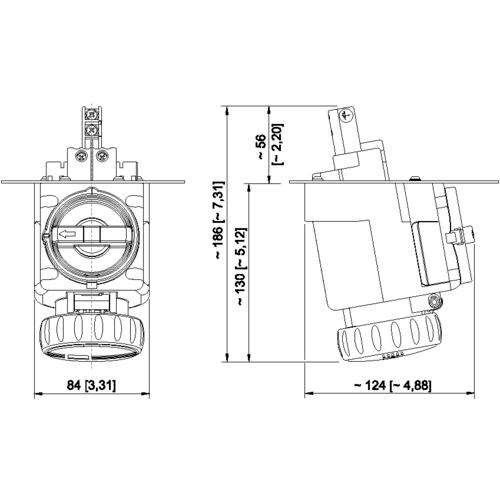 Flanschsteckdose 8570/15-306-S#272865